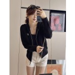 MIU MIU 23 PRE Autumn New Hooded Zipper Cardigan