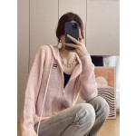 MIU MIU 23 PRE Autumn New Hooded Zipper Cardigan