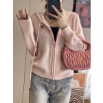 MIU MIU 23 PRE Autumn New Hooded Zipper Cardigan