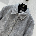 Chanel Medieval Set Lapel Leather Jacket Coat