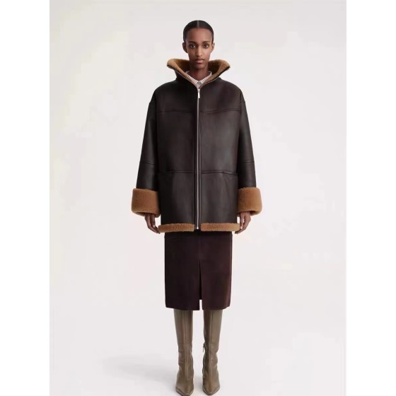 Leather and fur integrated B22 (consult customer service to confirm the size before placing an order for customized products)