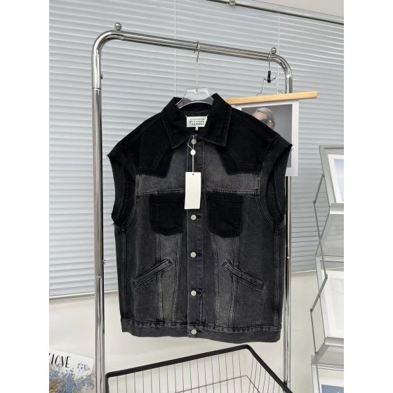 Majira 2023 Autumn New Couple Contrast Sleeveless Denim Vest