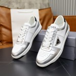 Prada calf leather stitching, hand stitched marker line shoes