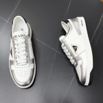 Prada calf leather stitching, hand stitched marker line shoes