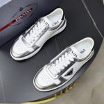 Prada calf leather stitching, hand stitched marker line shoes