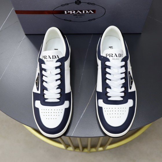 Prada calf leather stitching, hand stitched marker line shoes