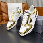 Prada calf leather stitching, hand stitched marker line shoes