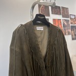 Saint Laurent imported suede leather stitching with tassels for decorative tassels made of full leather