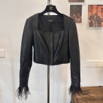 Chanel Imported Lambskin Spliced Feather