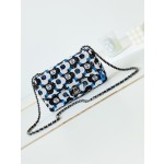 CHANEL 23C Beaded Light Yellow CF Sequin Bag Model AS3965