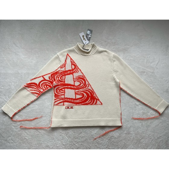 Dior Tassel Triangle Contrast Sweater