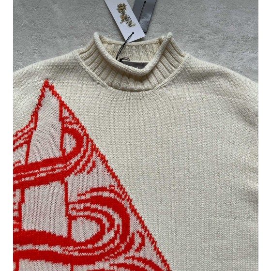 Dior Tassel Triangle Contrast Sweater