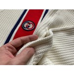 GUCCI contrasting red and blue striped woolen cardigan jacket