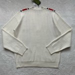 GUCCI contrasting red and blue striped woolen cardigan jacket