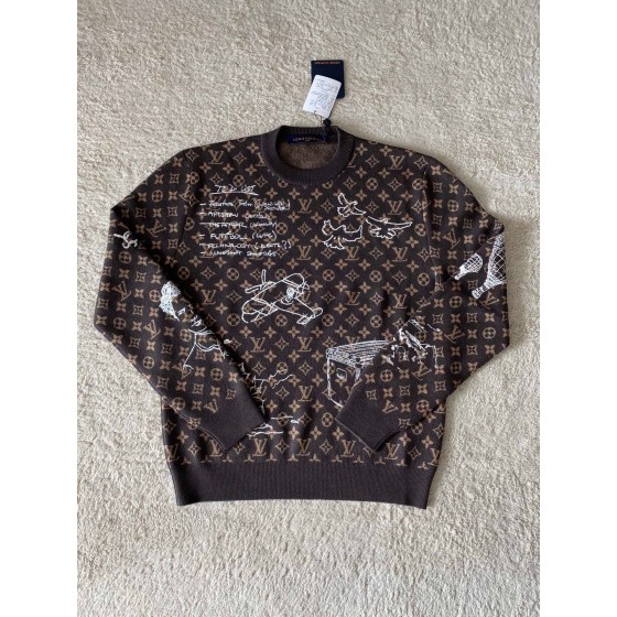 Louis Vuitton New Illustrated Old Flower Round Neck Knit