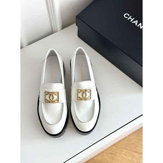 CHANEL thick sole loafers