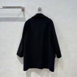 Prada handmade fur pocket double-sided cashmere coat