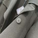 Prada handmade fur pocket double-sided cashmere coat