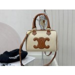 Celine Small Boston Canvas Leather Model: 113773