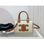 Celine Small Boston Canvas Leather Model: 113773