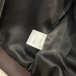 Bottega Veneta Baseball Jersey Woven Sheepskin Coat