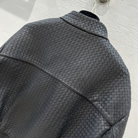 Bottega Veneta Andiamo Woven Sheepskin Jacket Coat