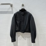 Bottega Veneta Andiamo Woven Sheepskin Jacket Coat