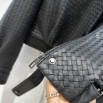 Bottega Veneta Andiamo Woven Sheepskin Jacket Coat