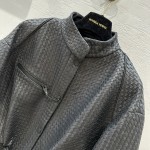Bottega Veneta Andiamo Woven Sheepskin Jacket Coat
