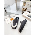 Hermes plush half slippers