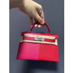 Mini Kelly Second Generation Three Block Color i6 Ultimate Pink 💞 S3 Heart Red ❤️  🔥 Built-in B3 Tanzanian Blue