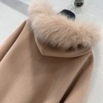 FENDI 23 Autumn/Winter New Product Color Block Hooded Cape Coat