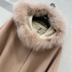 FENDI 23 Autumn/Winter New Product Color Block Hooded Cape Coat