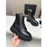 CHANEL strap design boots
