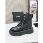 CHANEL strap design boots