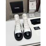 CHANEL strap design boots