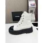 CHANEL strap design boots