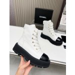 CHANEL strap design boots
