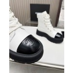 CHANEL strap design boots