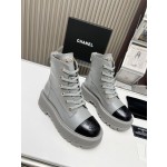 CHANEL strap design boots