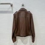 Saint Laurent style top grade lychee patterned lambskin jacket