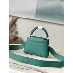 𝐋𝐎𝐔𝐈𝐒𝐕𝐔𝐈𝐓𝐓𝐎𝐍 M59434 dark green gold buckle mini This Capuchines mini handbag