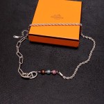 Hermes Nose Natural Turquoise Necklace