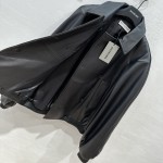 BALENCAGA Litchi Double breasted Goat Leather Jacket