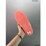 Official website Double Lace Up Casual Running Shoes Leather Red Blue Fluorescent Green Skeleton Bird