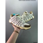 Official website Double Lace Up Casual Running Shoes Leather Red Blue Fluorescent Green Skeleton Bird