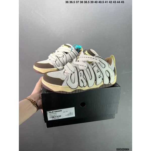 Official website Double Lace Up Casual Running Shoes Leather Red Blue Fluorescent Green Skeleton Bird