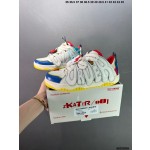 Official website Double Lace Up Casual Running Shoes Leather Red Blue Fluorescent Green Skeleton Bird