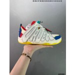 Official website Double Lace Up Casual Running Shoes Leather Red Blue Fluorescent Green Skeleton Bird