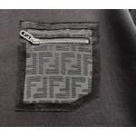 Fendi Jacquard Zipper Round Neck Sweater